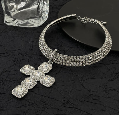 Zircon Cross Choker