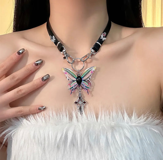 Colorful Butterfly Necklace