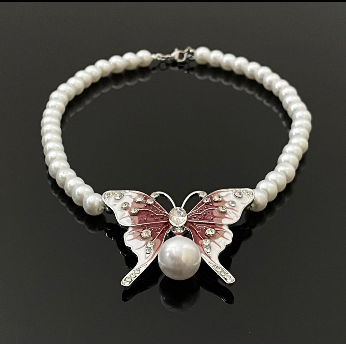 Pearl Butterfly Necklace