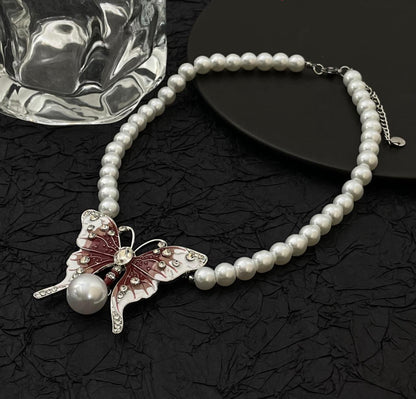 Pearl Butterfly Necklace