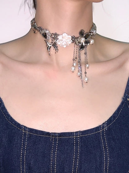 Silver Dream Blossom Choker