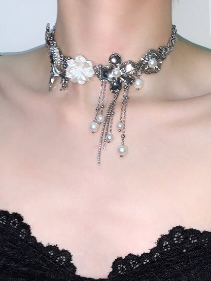 Silver Dream Blossom Choker