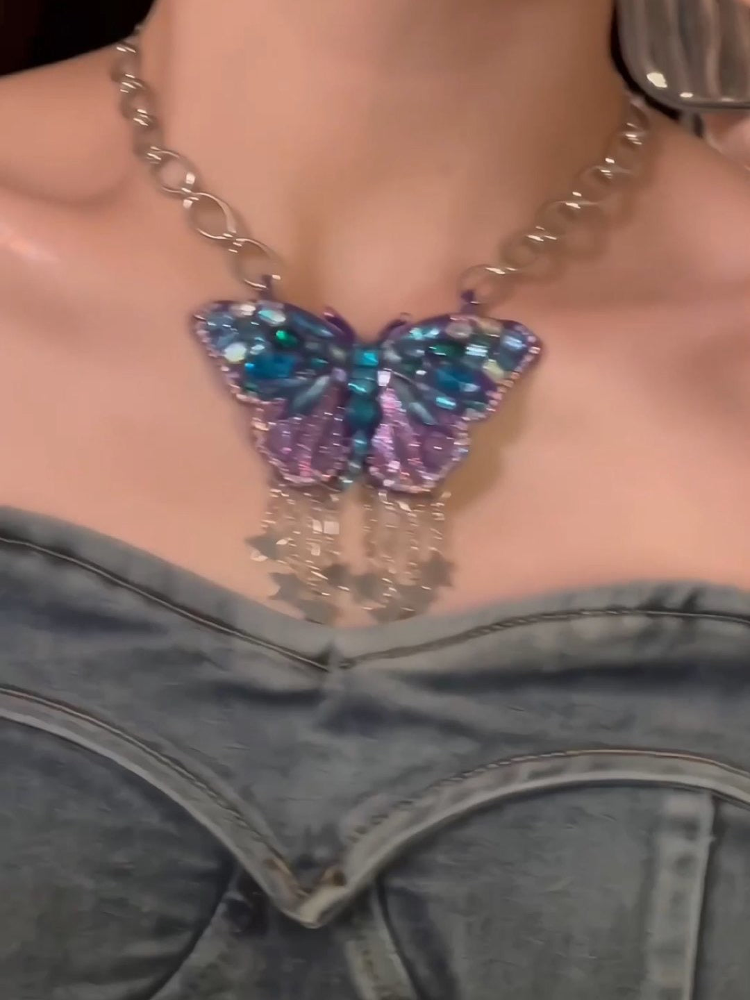 Mystic Butterfly Flutter Starfall Necklace