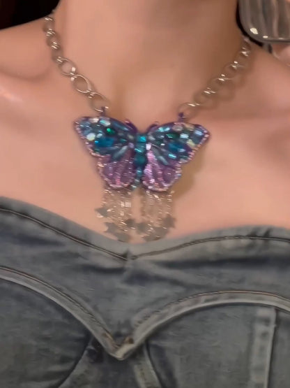 Mystic Butterfly Flutter Starfall Necklace